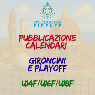 PUBBLICAZIONE CALENDARI AGGIORNATI U14F/U16F/U18F